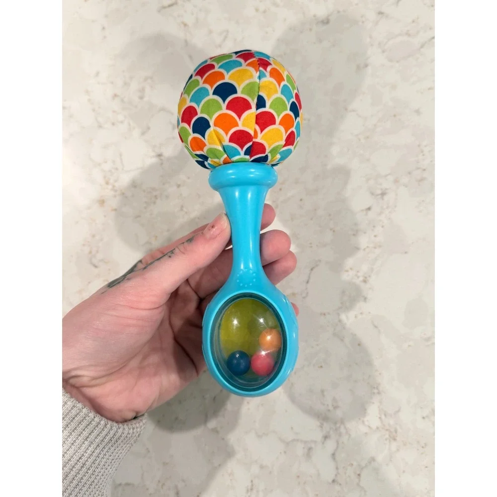 Fisher Price Rattle n Rock Maracas Set of 3 Blue Orange Yellow Baby Musical Toys